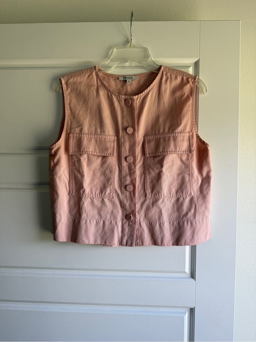 Madewell Crop Cargo-Pocket Crewneck Top